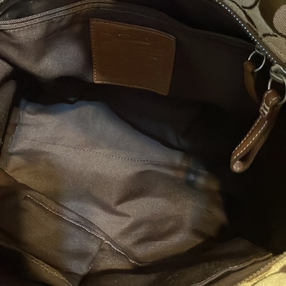 Vintage Coach Brown Signature Tote Bag with Laptop Case - Picture 7 of 12